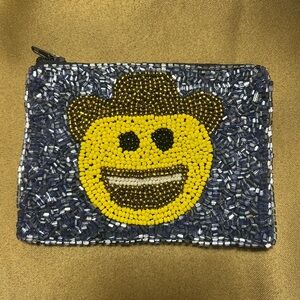 Beaded Emoji Pouch with Cowboy Hat